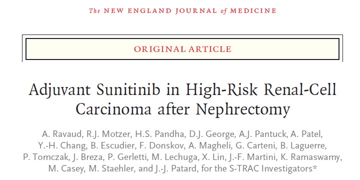 腎細胞がん 術後補助化学療法としてスーテントが再発リスク26%低下 NEJM