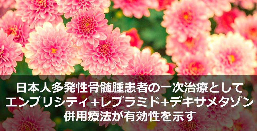 日本人多発性骨髄腫患者の一次治療としてエムプリシティ+レブラミド+デキサメタゾン併用療法が有効性を示す