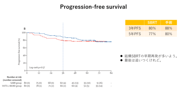 改訂STARS試験：無増悪生存期間（PFS）